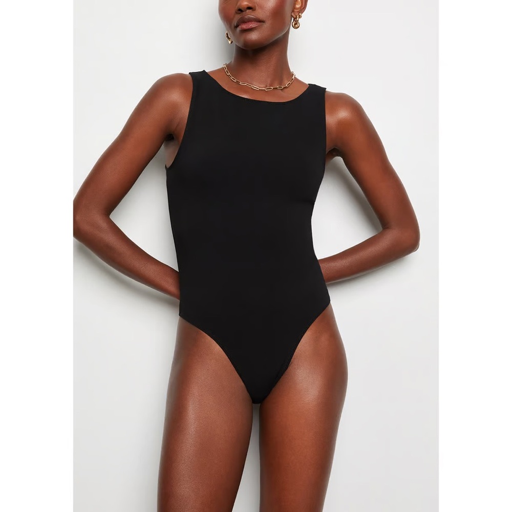 ‼️SOLD‼️RE/DONE High Neck Bodysuit BlackCotton S NWT $175